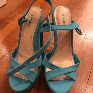 Sky blue wedges - Bamboo - size 8